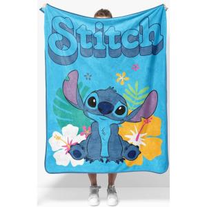image:imageJay Franco Kids Plush Throw Blanket  Soft amp Cozy Fleece Throw for Bedroom amp Couch Dcor Official Licensed Product Teal  Mandalorian 40x50  Travel BlanketBlue  Stitch