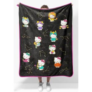 image:imageJay Franco Plush Throw Blanket  Soft amp Cozy Fleece Throw for Bedroom amp Couch Dcor Official Licensed Product Multi  Star Wars 40x50  Travel BlanketBlack  Hello Kitty