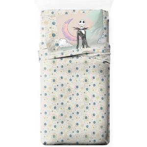 image:imageJay Franco Sheet Set with Fitted Flat Sheets amp Pillow Cover  UltraSoft Bedding with Pillowcase for Room Decor White  Star Wars 3 Piece TwinBeige  Nightmare Before Christmas