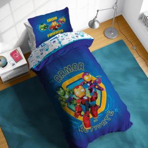 image:imageSunny Side Up Kids Comforter Set Includes Sheets and Pillow Covers  Soft and Cozy Bed Set for Stylish Room Decor Multicolor  The Mandalorian 7 Piece Full Size BeddingBlue  Iron Man  His Awesome Friends