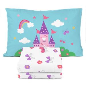 image:imageSunny Side Up Kids Sheet Set with Fitted Flat Sheets amp Pillow Cover  UltraSoft Bedding with Pillowcase for Room Decor White  The Mandalorian 3 Piece TwinWhite  Magic Castle