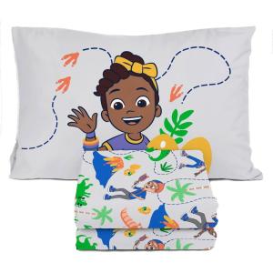 image:imageSunny Side Up Kids Sheet Set with Fitted Flat Sheets amp Pillow Cover  UltraSoft Bedding with Pillowcase for Room Decor White  The Mandalorian 3 Piece TwinGray  Blippi