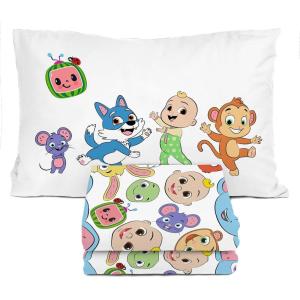 image:imageSunny Side Up Kids Sheet Set with Fitted Flat Sheets amp Pillow Cover  UltraSoft Bedding with Pillowcase for Room Decor White  The Mandalorian 3 Piece TwinMulti  Cocomelon