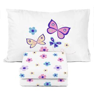 image:imageSunny Side Up Kids Sheet Set with Fitted Flat Sheets amp Pillow Cover  UltraSoft Bedding with Pillowcase for Room Decor White  The Mandalorian 3 Piece TwinWhite  Flutter
