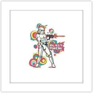 image:imageTrends International Gallery Pops Star Wars Saga  Pop 70s Stormtrooper Blast Them Wall Art Wall Poster 1200 x 1200 Black Frame VersionWhite Frame Version