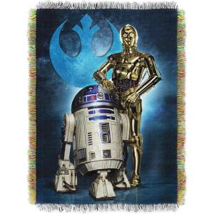 image:imageSTAR WARS Northwest Woven Tapestry Throw Blanket 48 x 60 Imperial TroopsDroid Blues