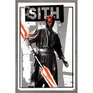 image:imageTrends International Star Wars The Phantom Menace  Darth Maul Glitch Wall Poster 34L x 224W Premium Unframed VersionBarnwood Framed Version