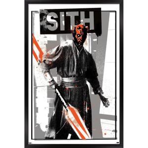 image:imageTrends International Star Wars The Phantom Menace  Darth Maul Glitch Wall Poster 34L x 224W Premium Unframed VersionBlack Framed Version