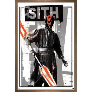 image:imageTrends International Star Wars The Phantom Menace  Darth Maul Glitch Wall Poster 34L x 224W Premium Unframed VersionBronze Framed Version