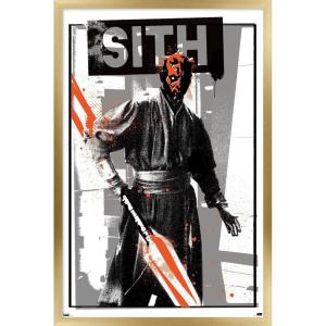 image:imageTrends International Star Wars The Phantom Menace  Darth Maul Glitch Wall Poster 34L x 224W Premium Unframed VersionGold Framed Version
