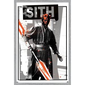 image:imageTrends International Star Wars The Phantom Menace  Darth Maul Glitch Wall Poster 34L x 224W Premium Unframed VersionGray Framed Version