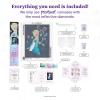 image:imageDIAMOND ART CLUB Grogus HoverPram Diamond Painting Kit Fun DIY Crafts for Adults Square Diamond Art Canvas 10 x 9Elsa