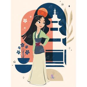 image:imageDIAMOND ART CLUB Grogus HoverPram Diamond Painting Kit Fun DIY Crafts for Adults Square Diamond Art Canvas 10 x 9Mulan  Little Warrior