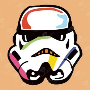 image:imageDIAMOND ART CLUB Grogus HoverPram Diamond Painting Kit Fun DIY Crafts for Adults Square Diamond Art Canvas 10 x 9Rainbow Stormtrooper