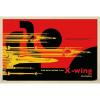 image:imageTrends International Star Wars Moving At Lightspeed  XWing Wall Poster 34L x 224W Premium Unframed VersionBlonde Framed Version