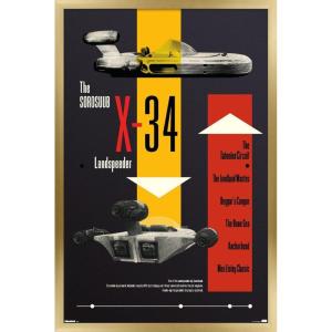 image:imageTrends International Star Wars Moving At Lightspeed  Landspeeder Wall Poster 34L x 224W Premium Unframed VersionGold Framed Version
