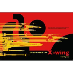 image:imageTrends International Star Wars Moving At Lightspeed  XWing Wall Poster 34L x 224W Premium Unframed VersionPremium Unframed Version
