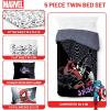 image:imageJay Franco Comforter Set Includes Sheets and Pillow Covers  Soft and Cozy Bed Set for Stylish Room Decor White  Star Wars 5 Piece Twin BeddingBlack  Marvel Comics