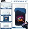 image:imageJay Franco Comforter Set Includes Sheets and Pillow Covers  Soft and Cozy Bed Set for Stylish Room Decor White  Star Wars 5 Piece Twin BeddingBlue  Star Wars 02