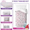 image:imageJay Franco Comforter Set Includes Sheets and Pillow Covers  Soft and Cozy Bed Set for Stylish Room Decor White  Star Wars 5 Piece Twin BeddingPink  Disney Princess
