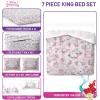 image:imageJay Franco Comforter Set Includes Sheets and Pillow Covers  Soft and Cozy Bed Set for Stylish Room Decor White  Star Wars 5 Piece Twin BeddingPink  Disney Princess