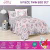 image:imageJay Franco Comforter Set Includes Sheets and Pillow Covers  Soft and Cozy Bed Set for Stylish Room Decor White  Star Wars 5 Piece Twin BeddingPink  Disney Princess