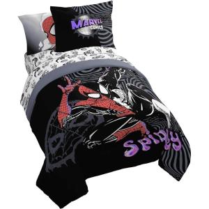 image:imageJay Franco Comforter Set Includes Sheets and Pillow Covers  Soft and Cozy Bed Set for Stylish Room Decor White  Star Wars 5 Piece Twin BeddingBlack  Marvel Comics
