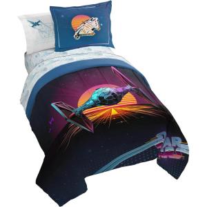 image:imageJay Franco Comforter Set Includes Sheets and Pillow Covers  Soft and Cozy Bed Set for Stylish Room Decor White  Star Wars 5 Piece Twin BeddingBlue  Star Wars 02