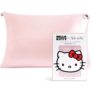 image:imageKitsch x Star Wars Galactic Empire Satin Pillowcase  Satin Pillowcase with Zipper Better Than Silk Pillowcase  FrizzReducing Pillow Case for Hair amp Skin Care Cooling amp Breathable  KingHello Kitty  Pink Kitty Face
