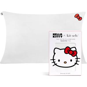 image:imageKitsch x Star Wars Galactic Empire Satin Pillowcase  Satin Pillowcase with Zipper Better Than Silk Pillowcase  FrizzReducing Pillow Case for Hair amp Skin Care Cooling amp Breathable  KingHello Kitty  Ivory