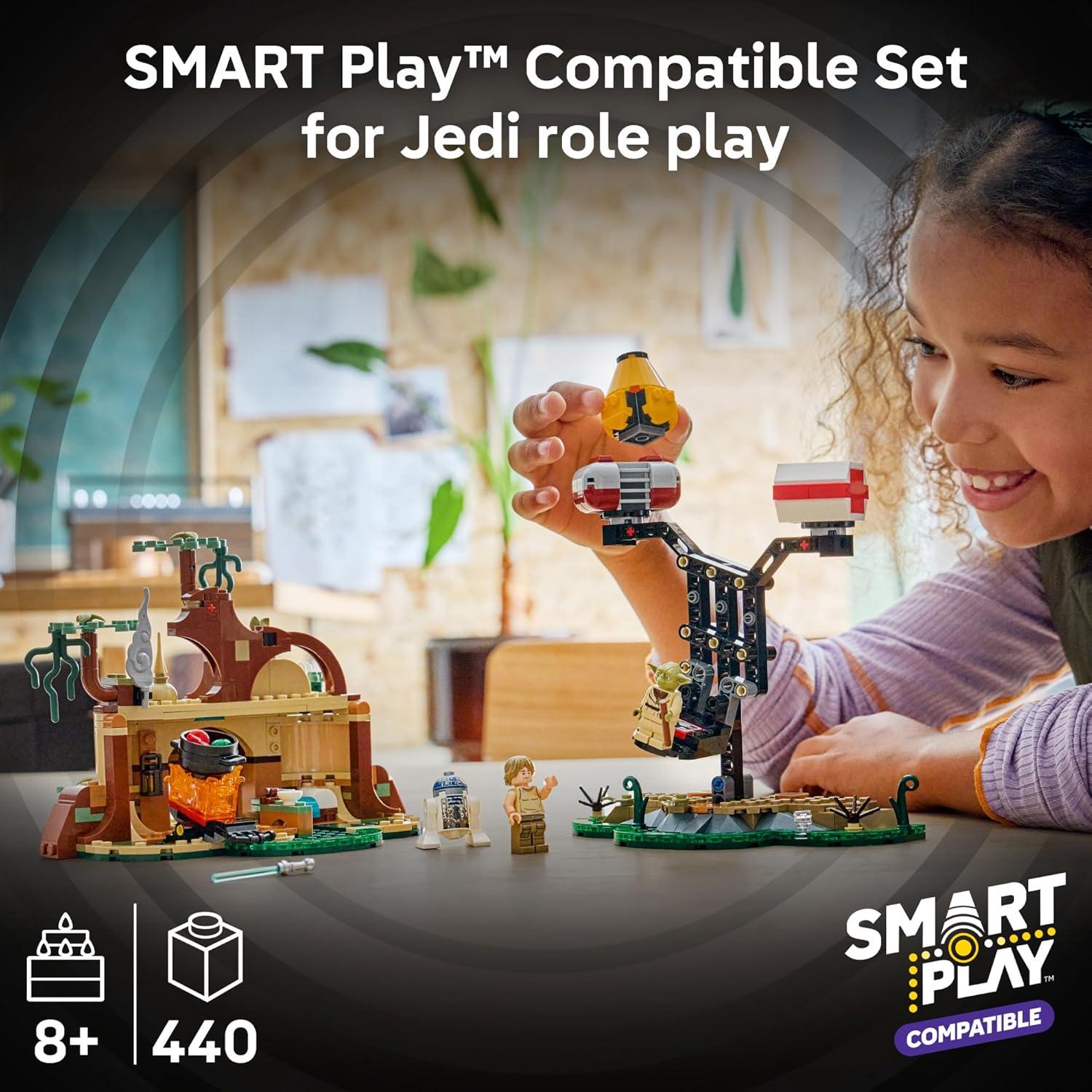 image:imageLEGO Star Wars Smart Play Yodas Hut and Jedi Training  Building Toy for Role Play  Compatible Set with 2 Smart Tags and 2 Minifigures  Gift for Boys Girls and Kids Ages 8  75422