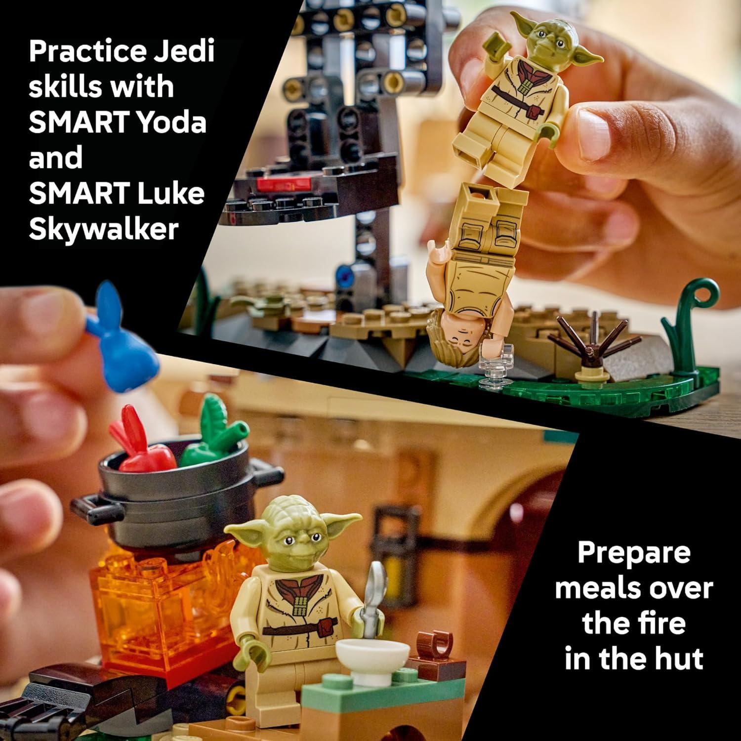 image:imageLEGO Star Wars Smart Play Yodas Hut and Jedi Training  Building Toy for Role Play  Compatible Set with 2 Smart Tags and 2 Minifigures  Gift for Boys Girls and Kids Ages 8  75422