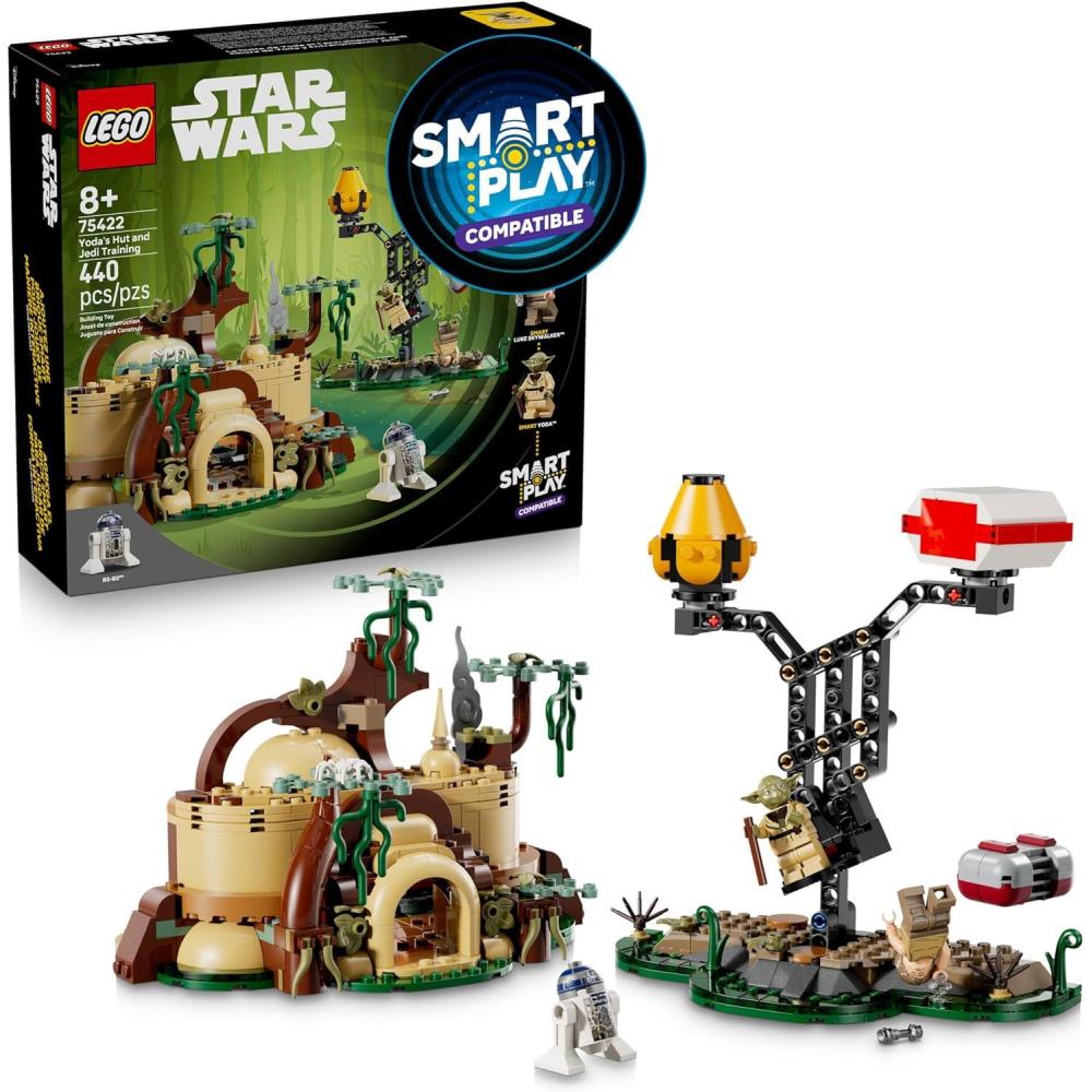 image:imageLEGO Star Wars Smart Play Yodas Hut and Jedi Training  Building Toy for Role Play  Compatible Set with 2 Smart Tags and 2 Minifigures  Gift for Boys Girls and Kids Ages 8  75422
