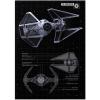 image:imageDisplate Metal Poster Star Wars  Vehicle Schematics  Tie Interceptor  Galactic Empire Warships  Collectible Gift  Premium Decorations Wall Art Decor Gifts Movie Posters  126x177 in