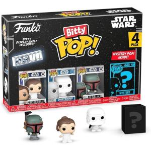 image:imageFunko Bitty Pop Star Wars  Leia Snowtrooper Boba Fett amp A Surprise Mystery Figure  09 Inch 22 Cm Collectable  Stackable Display Shelf Included  Gift Idea  Party Bags  Cake Topper