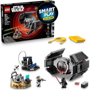 image:imageLEGO Star Wars Smart Play Darth Vaders TIE Fighter Interactive Building Toy  AllinOne Set  Reacts to How You Move and Play with a Smart Brick  Gift for Boys Girls and Kids Ages 8  75421