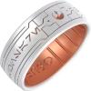 image:imageEnso Rings Silicone Wedding Ring  Etched Star Wars Designs  Comfortable Contour Fit  Made in USA  Ideal for Active UseRebellions Built on Hope  PearlCopper