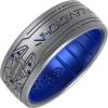 image:imageEnso Rings Silicone Wedding Ring  Etched Star Wars Designs  Comfortable Contour Fit  Made in USA  Ideal for Active UseScoundrel  SilverSapphire