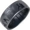 image:imageEnso Rings Silicone Wedding Ring  Etched Star Wars Designs  Comfortable Contour Fit  Made in USA  Ideal for Active UseThe Chosen Duel  Gunmetal EnsoBlack Pearl