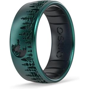 image:imageEnso Rings Silicone Wedding Ring  Etched Star Wars Designs  Comfortable Contour Fit  Made in USA  Ideal for Active UseBattle of Endor
