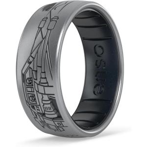 image:imageEnso Rings Silicone Wedding Ring  Etched Star Wars Designs  Comfortable Contour Fit  Made in USA  Ideal for Active UseBattle of Hoth