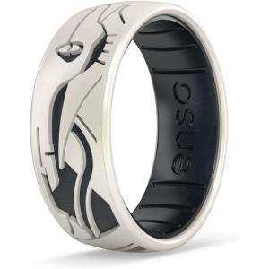 image:imageEnso Rings Silicone Wedding Ring  Etched Star Wars Designs  Comfortable Contour Fit  Made in USA  Ideal for Active UseGeneral Grievous  ChampagneBlack Pearl