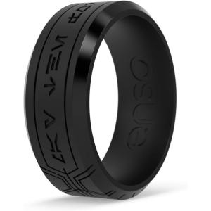 image:imageEnso Rings Silicone Wedding Ring  Etched Star Wars Designs  Comfortable Contour Fit  Made in USA  Ideal for Active UseMay The Force Be With You  Obsidian