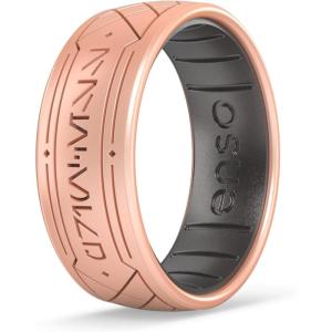 image:imageEnso Rings Silicone Wedding Ring  Etched Star Wars Designs  Comfortable Contour Fit  Made in USA  Ideal for Active UsePrincess  Rose GoldPlatinum