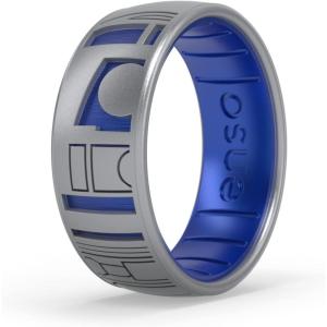 image:imageEnso Rings Silicone Wedding Ring  Etched Star Wars Designs  Comfortable Contour Fit  Made in USA  Ideal for Active UseR2D2