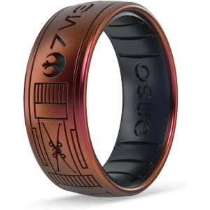 image:imageEnso Rings Silicone Wedding Ring  Etched Star Wars Designs  Comfortable Contour Fit  Made in USA  Ideal for Active UseRebel Scum  PoseidonBlack Pearl