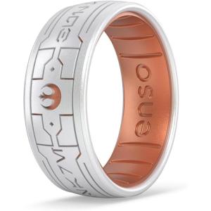 image:imageEnso Rings Silicone Wedding Ring  Etched Star Wars Designs  Comfortable Contour Fit  Made in USA  Ideal for Active UseRebellions Built on Hope  PearlCopper
