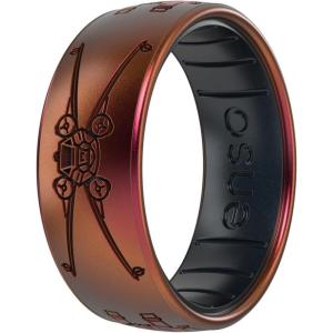 image:imageEnso Rings Silicone Wedding Ring  Etched Star Wars Designs  Comfortable Contour Fit  Made in USA  Ideal for Active UseRed Five XWing Starfighter