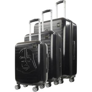 image:imageFUL Star Wars Darth Vader 30 Inch Rolling Luggage Embossed Hardshell Suitcase with Spinner Wheels SilverBlack