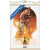 image:imageTrends International Star Wars The Book of Boba Fett  Boba and Firespray Wall Poster 22375 x 34 Premium Unframed VersionPremium Print and Beechwood Hanger Bundle